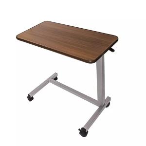 Wholesale 19 Speed Walnut Adjustable Over Bed Laptop Table Wood Grain Medical Bedside With Wheels from china suppliers