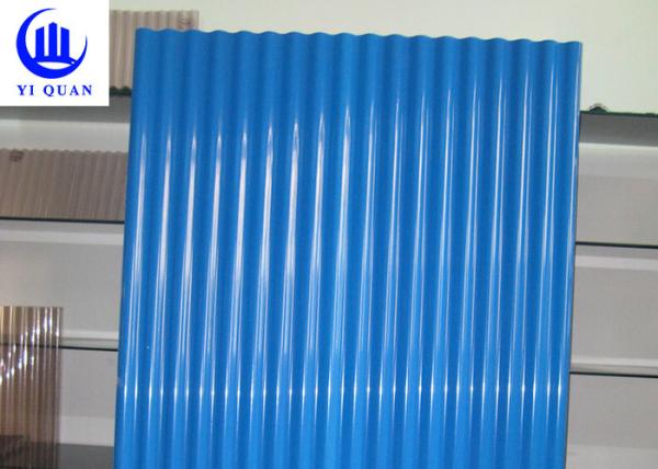 Building Material Waterproof Corrugated Pvc Panels / Tinted Plastic Roofing