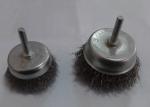 3 Inch Stem Mounted Stainless Steel Cup Brush / Crimped Cup Brush For Edge