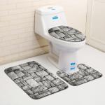 Dolphin Beach Toilet Seat Cushion Anti Skip Toilet Tank Cover Set