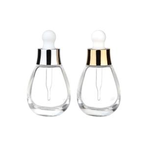 Wholesale Functional Cosmetic Dropper Bottles 30ml Thick Glass Bottle with Gold Dropper from china suppliers