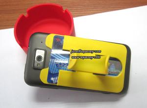 China Cell Phone Sticker Card Holder with Touch-U phone stand, Eco-friendly silicone + various color on sale
