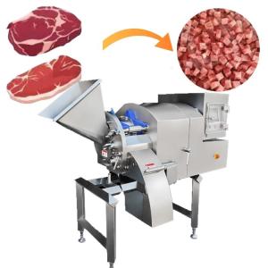 Wholesale 1000-1500kg/h Frozen Meat Dicing Machine Chicken Breast Cubbing Beef Cube Cutter from china suppliers