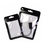 Matte plastic zipper bag foil charger/USB/phone case bag