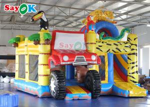 Wholesale Kids Playground Zoo Forest Animal Inflatable Jumping Slide Bounce Castle Bouncy House from china suppliers