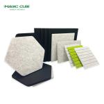 Sound Absorption 9 or 12mm Thickness Polyester Fiber Acoustic Panel In Blue