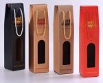 Manufacturer corrugated paper gift box custom portable wine box double pack wine