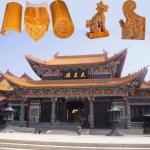 Antique Temple Chinese Glazed Roof Tiles Mould With Dragon Head