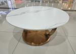 High Temperature Baking 55cm Stainless Steel Marble Coffee Table