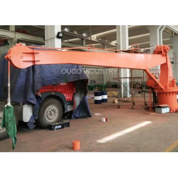 3T Hydraulic Ship Deck Crane Stiff Boom Work Radius 4M