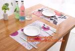 Heat insulation PVC Printed Placemat Dining Table Plate Mat,custom hot selling