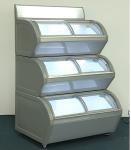 -22 Degree Ice Cream Display Freezer With 3 Cabinet Low Noise