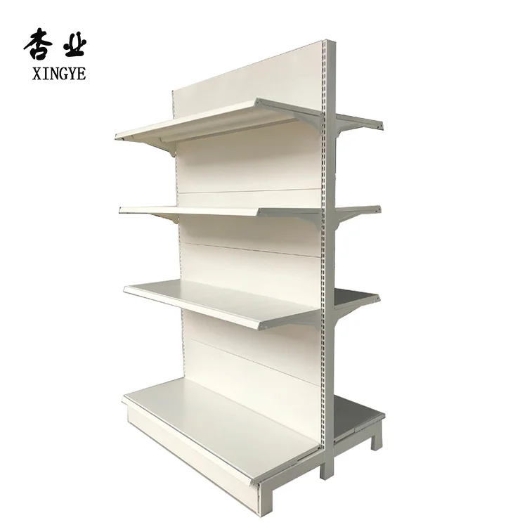Factory custom color size metal Double-sided white 48 inches store shelving