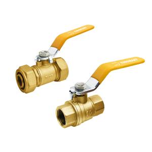 Wholesale Pipe Pex Fittings Brass Gas Valve Copper Ball Valve 1/2fm--2fm Brass Lockage Brass Gas Ball Valve Yellow from china suppliers