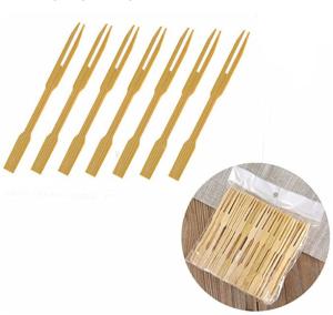 Wholesale Customized Mini Biodegradable Bamboo Party Forks Disposable 9cm from china suppliers
