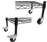ESD Metal Commercial Heavy Duty Black Movable Wire Utility Cart With One Piece