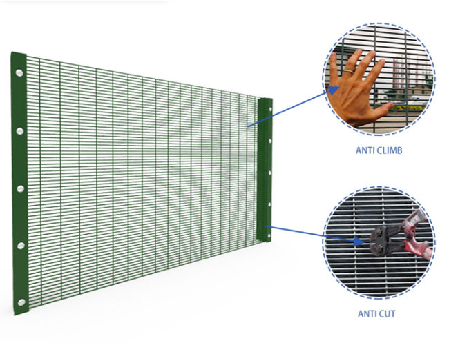 Strong Protection 4.5m Anti Climb 358 Security Fence Panels For Prison