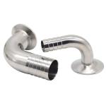 Sanitary SS304 316 316L Tri Clamp 90DEG Hose Barb Tri Clover Compatible Hose