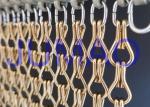 Anodized Aluminum Metal Chain Link Curtains Fly screen In Salon / Bar / Cafe