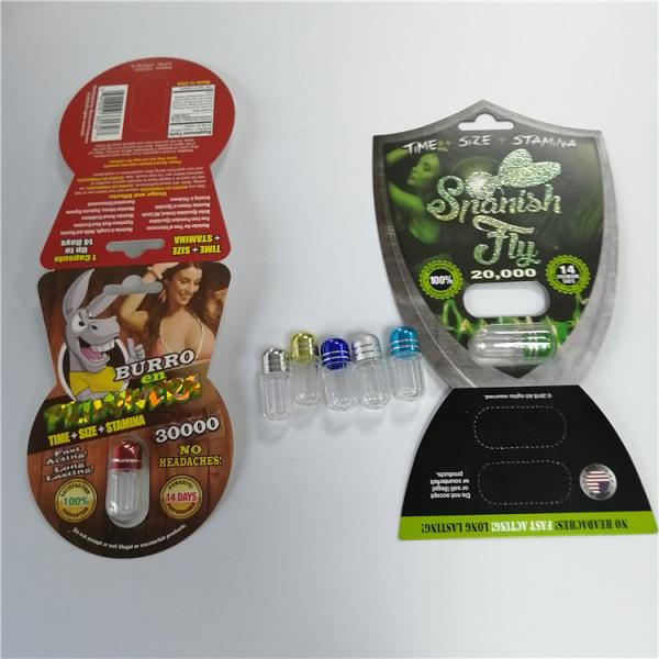 3D Sex Pill Blister Card Packaging For 1 Capsule Ventricular 3D Card Display