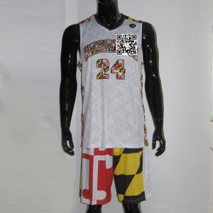 China 2016 Custom New Design Sublimated Camo Basketball Uniform on sale