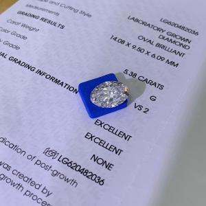 Wholesale 5.38ct Grown Brilliance Diamonds Oval Cut CVD G VS2 2EX N IGI LG620482036 from china suppliers