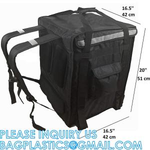 Wholesale Thermal Food Delivery Backpack w/Cup Holders Insulated Pizza Delivery Bag Mesh Pocket and Receipt Window from china suppliers