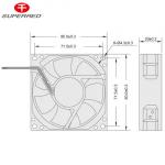 Custom 150g DC Cooler Fan Ball Bearing Or Sleeve Bearing 80x80x20 Cooling Fan