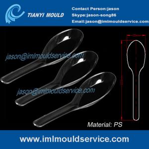Wholesale PS clear plastic disposable soup spoon /party spoon/cooking spoon mould maker from china suppliers