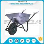 5CBF Heavy Duty Wheelbarrow Galvanized Durable Metal Tray Load Capacity 150kg