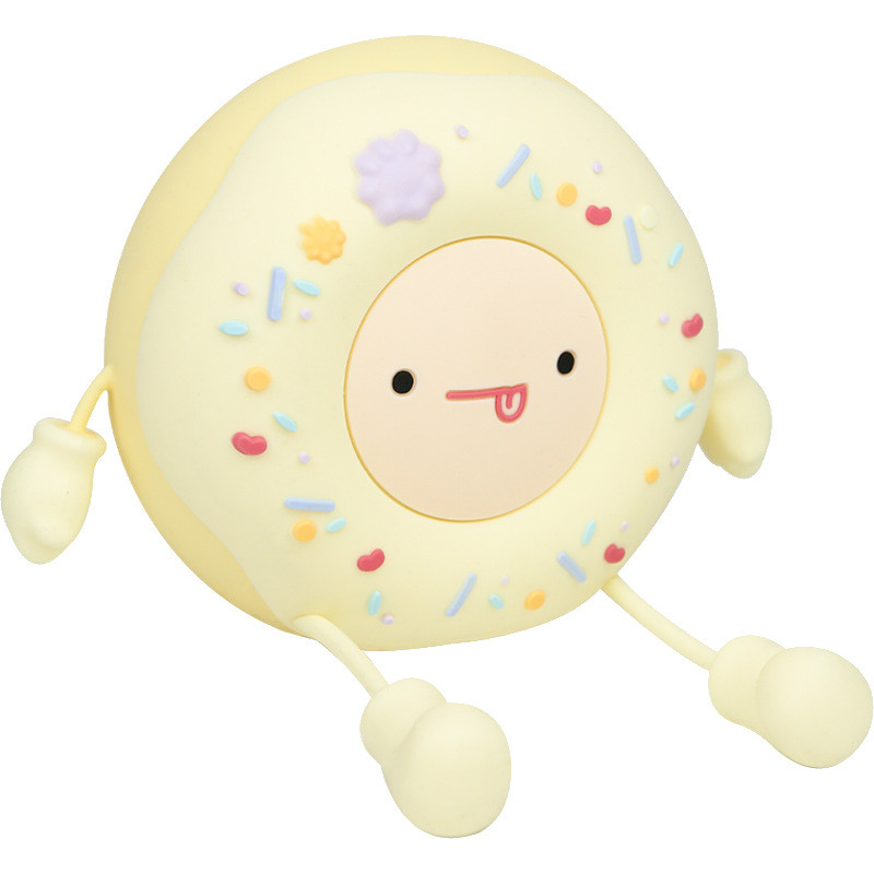 MissDonut Lamp Cute Donut Night Light Soft Silicone Lamp Kids Baby Nursery Nightlight LED Touch Light Kids Bedroom Decor