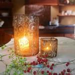 Decorative Handmade Silk Sleeve Coat Cylinder Candle Holders
