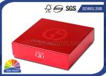 Fancy Red Square Cosmetic Rigid Paper Cardboard Gift Box With Plastic Inner Tray