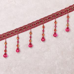Wholesale Handmade fashionable chain beads lace tassels fringes for curtain/sofa/pillow decoration from china suppliers