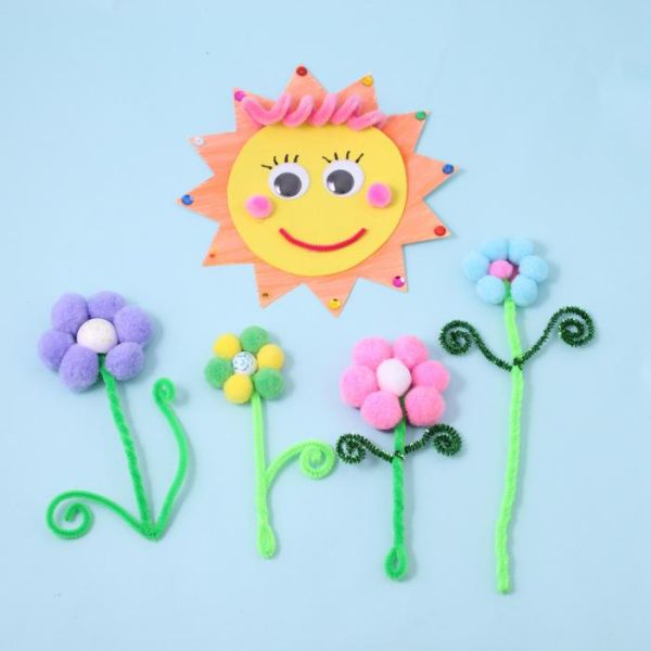 10mm ~40mm assorted color & sizes round shape soft Pom pom ball for children hand-crafted material