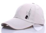 Waxed Canvas Beige White Baseball Cap , Embroidery Logo Plain White Baseball Cap