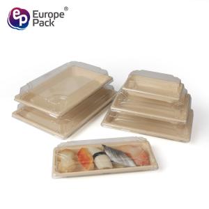 Wholesale Rectangle Disposable Eco Friendly Biodegradable Pulp Food Packaging Trays For Sushi from china suppliers