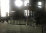 Steel fence 2100mmx2400mm Panels Stain Black Interpon Powder Rail 40mm and 50mm