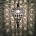 Metal Hollow Hanging Light Morocco Exotic Pendant Light for Turkish Southeast