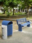 50 Litre Outside Outdoor Patio Trash Can With Sanding Zinc Spraying Finish
