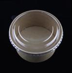 Biodegradable Paper Salad Bowls With Lids Food Grade Brown Container