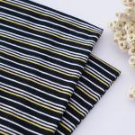 High Quality Plain Jersey 190gsm Striped Knit Cotton Fabric For Polo Shirt