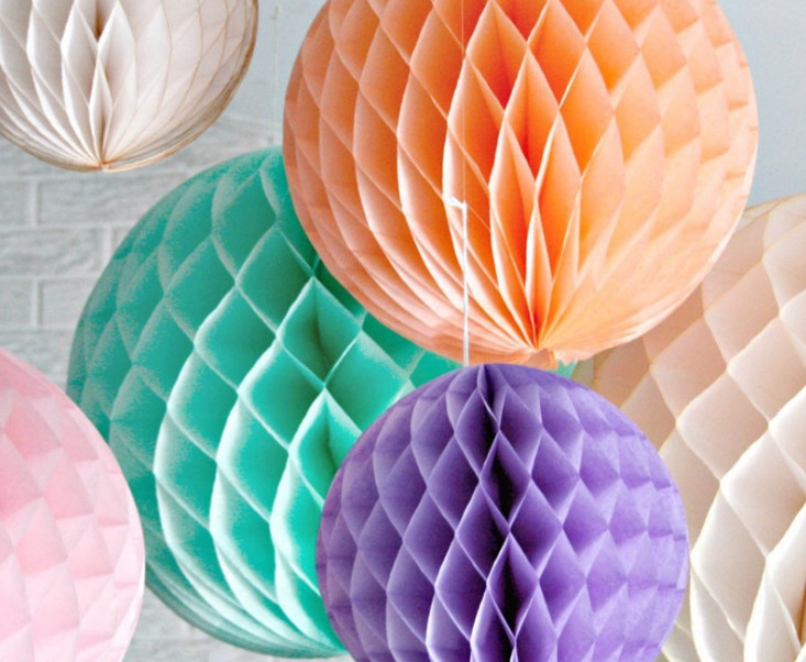 Honeycomb ball wedding wedding room supplies Europe and the United States paper ball export Round honeycomb wholesale