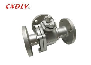 Wholesale ANSI 150LB Low Platform Stainless Steel Connetion T Type 3 Way Ball Valve Flange from china suppliers