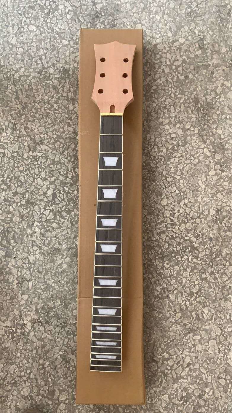Custom Grand Paddle Guitar Headstock Unfinished Roasted Maple ST Guitar Neck Electric Acoustic Guitar Accept Kinds OEM