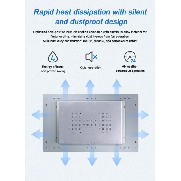 15.6 inch Lcd Display Rear-mount industrial displays Touch Open Frame Industrial Display Medical Gaming Aluminum case