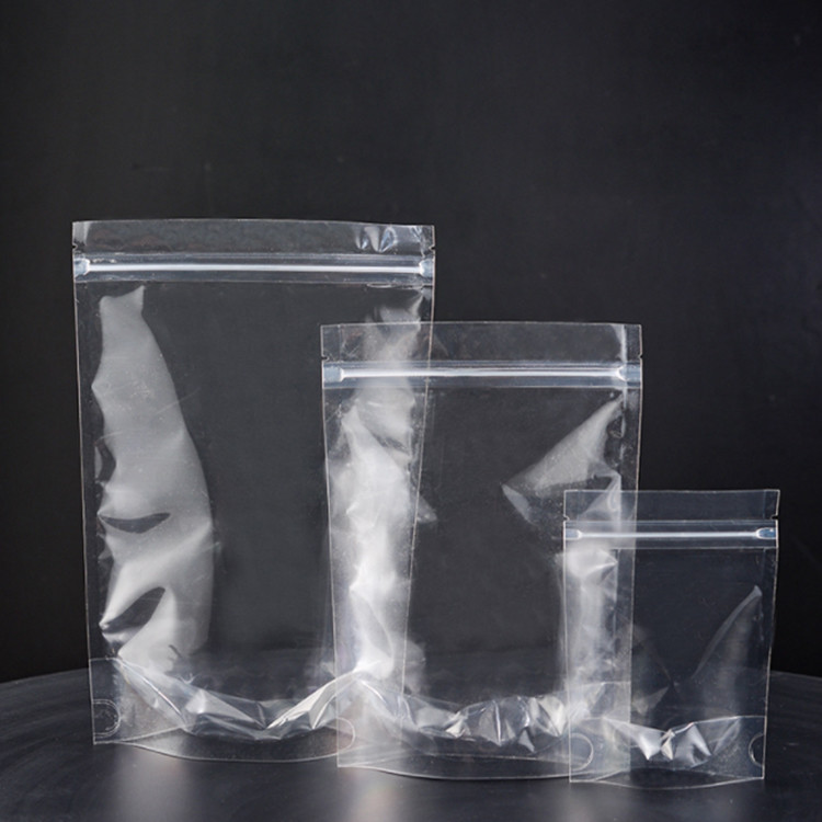 5.5 x 7.9 Inch Transparent Clear Stand Up Pouches Bag for Dry Fruit, Tea, Beans, Chili, Spices, Snack Food Packaging