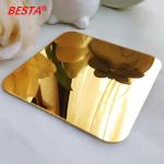 RoHS 3mm Rose Gold Mirror Acrylic Sheets 4x8 For Office Furniture
