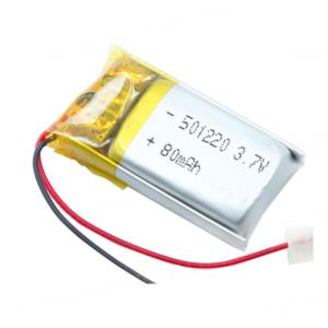 Wholesale Small Size Li Poly Battery Pack 80Mah Capacity Lipo 501220 3.7V from china suppliers