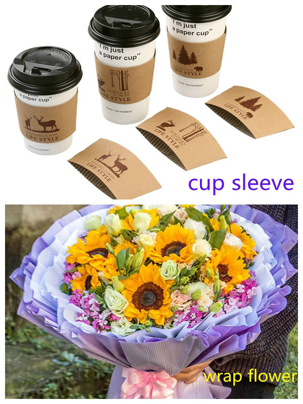 110gsm + 110gsm 2 layer Micro Corrugated Carton Paperboard For Cup Sleeve 600mm x 2000m